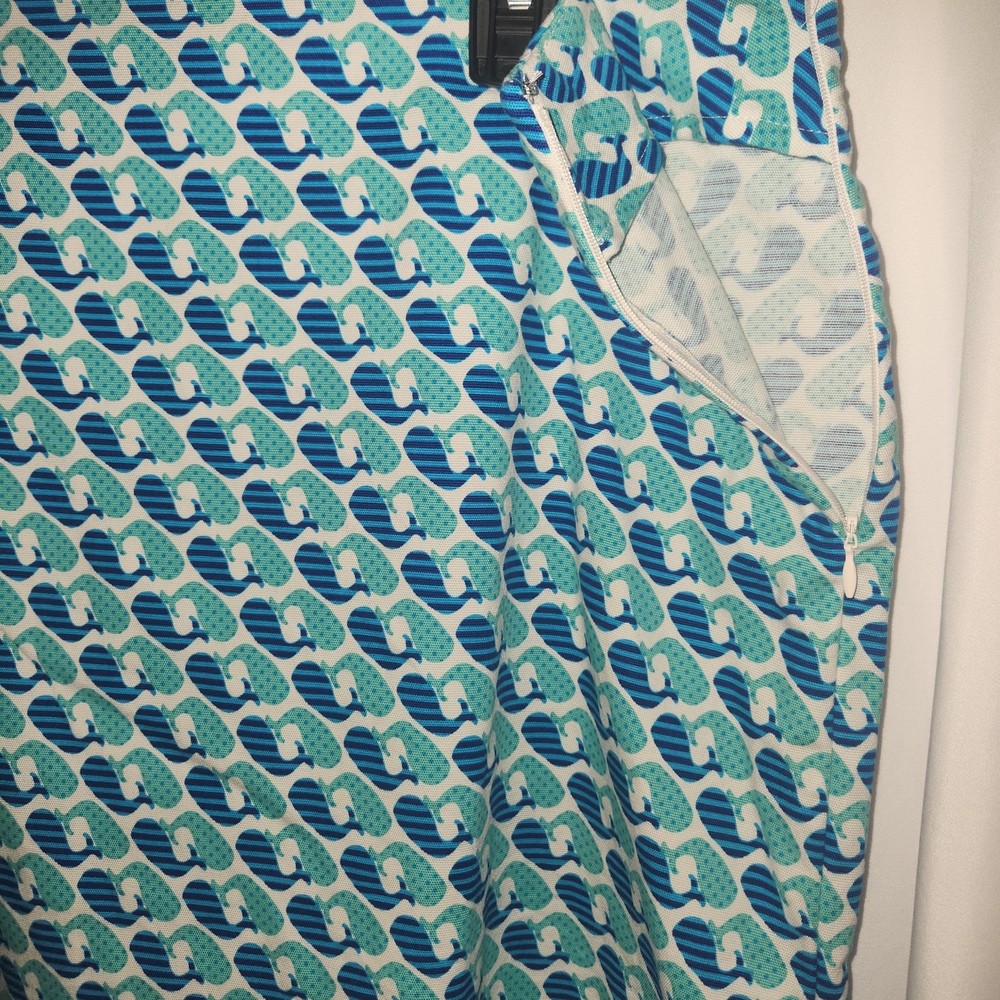 Talbots Blue and White Whale A-Line‎ Skirt - Picture 5 of 6